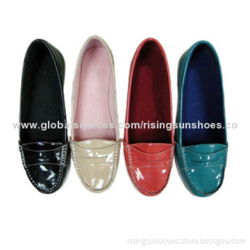 Flat Casual Shoes, Made of PU Upper, Soft EVA Outsole, Available in Various Colors and Sizes